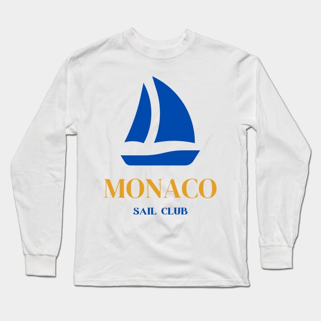 Monaco Sail Club Long Sleeve T-Shirt by yourstruly